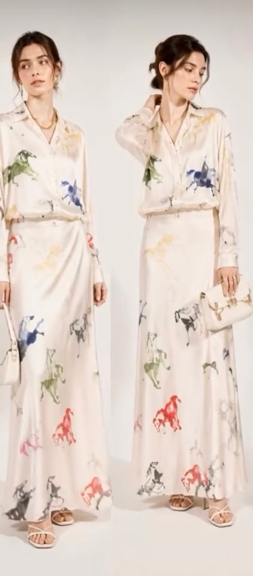 SET SATIN HORSES