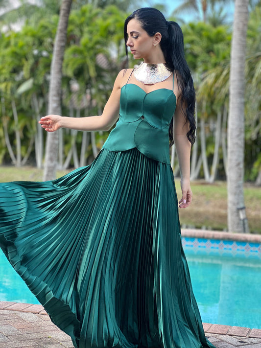 Hunter  Gala green dress