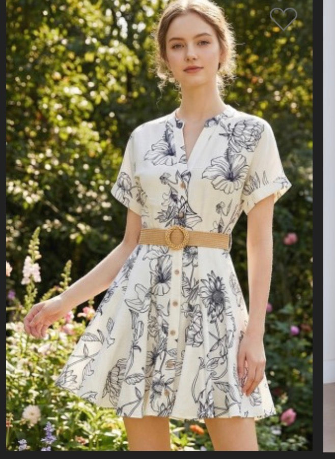 COTTON FLOWER DRESS