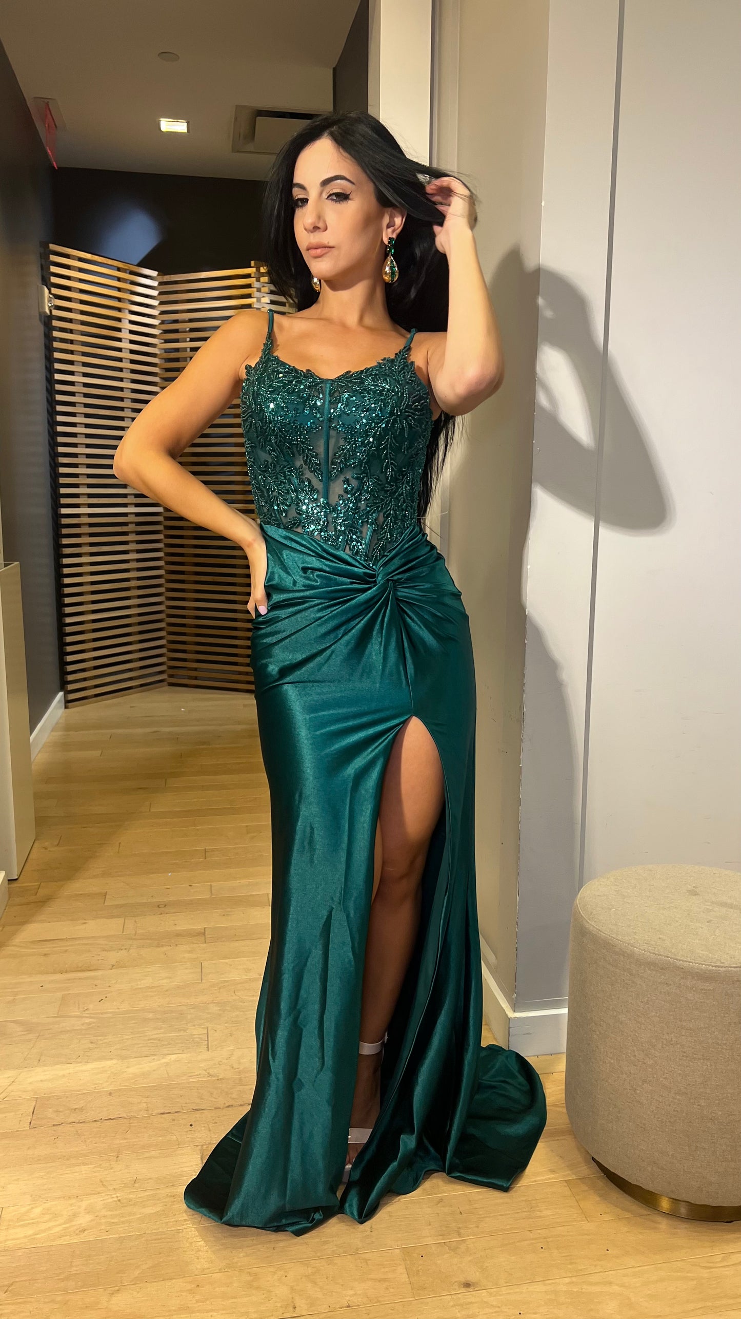 Gala ,Green , purple dress – Bonitasonline