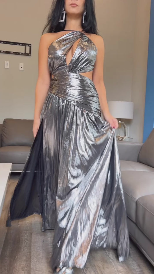 Silver gala dress